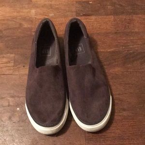 GAP purple suede slip ons